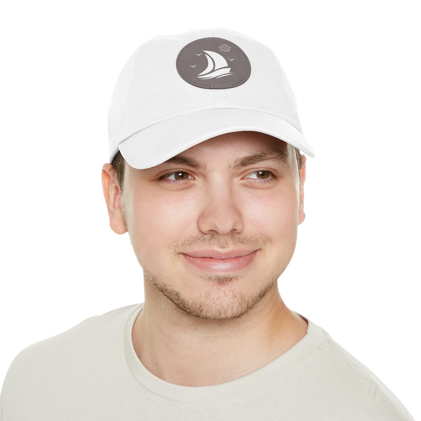 Set For Sail Leather Patch Dad Hat — Nautical Baseball Cap