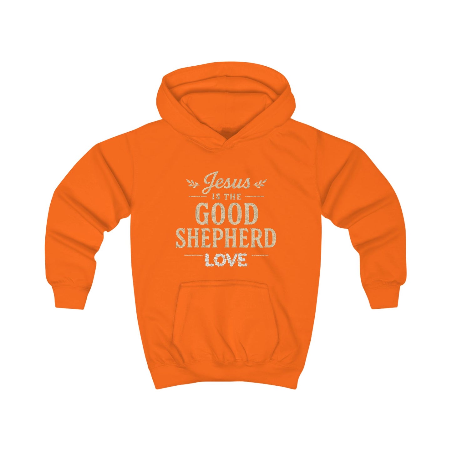 Kids Hoodie — “Jesus is the Good Shepherd” Christian Children’s Hoodie (Love Design)