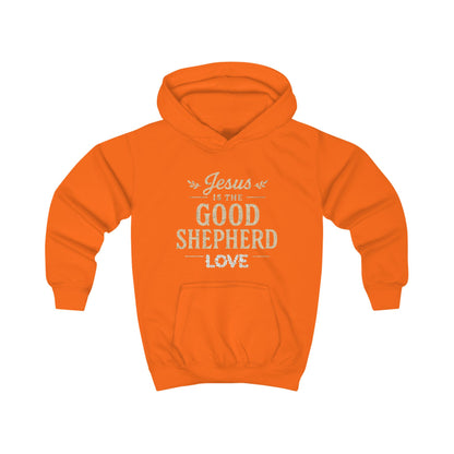 Kids Hoodie — “Jesus is the Good Shepherd” Christian Children’s Hoodie (Love Design)