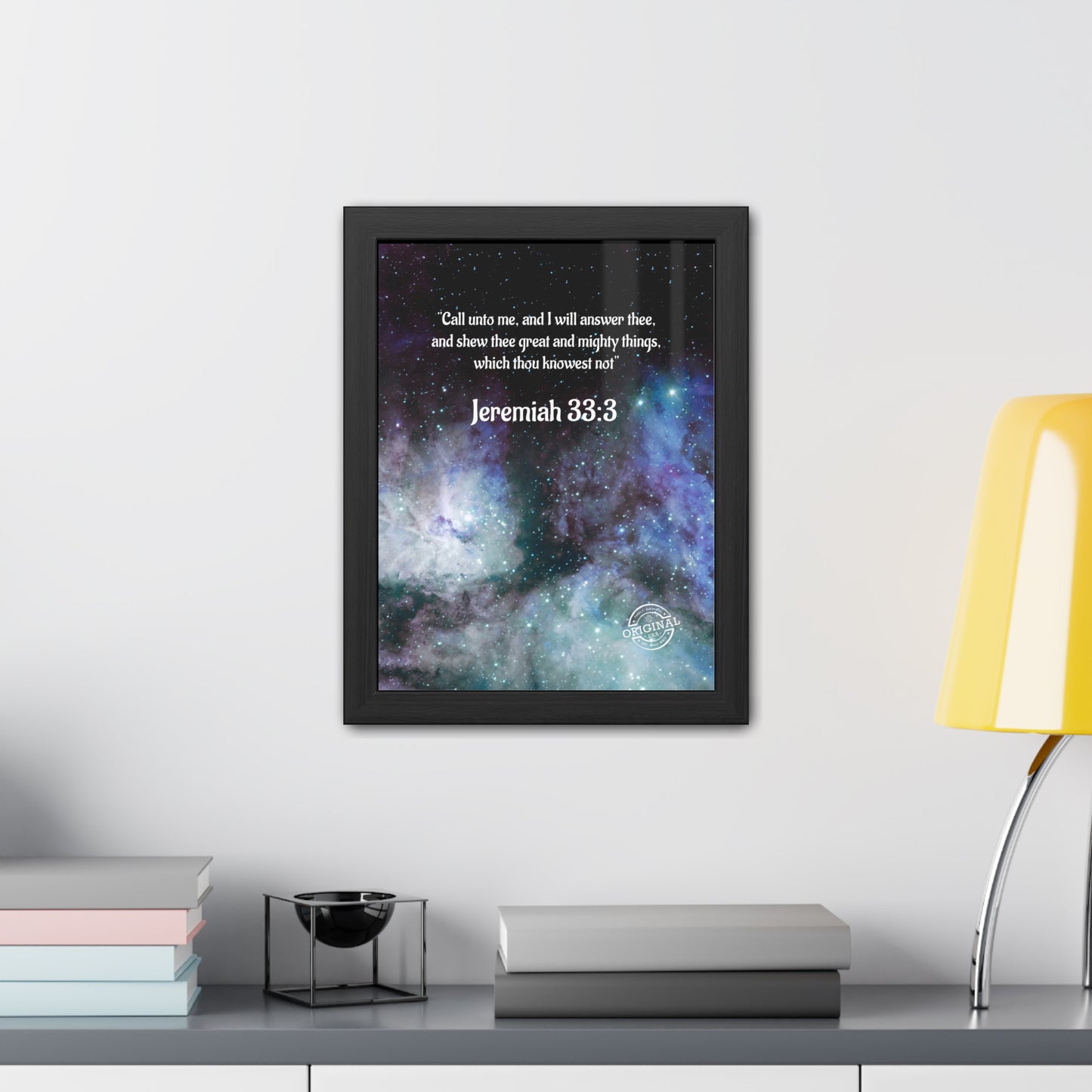 Jeremiah 33:3 Framed Poster — Inspirational Scripture Wall Art