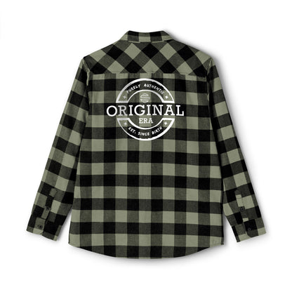 Original Era Plaid Flannel Shirt — Vintage Logo Back