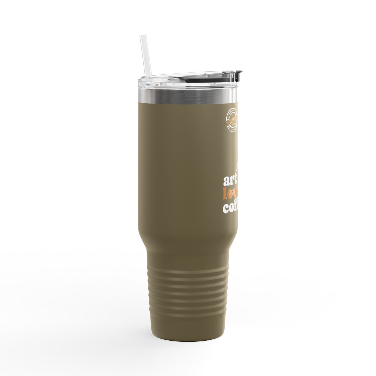 40oz Insulated Travel Mug – Art Love Coffee Thermal Tumbler