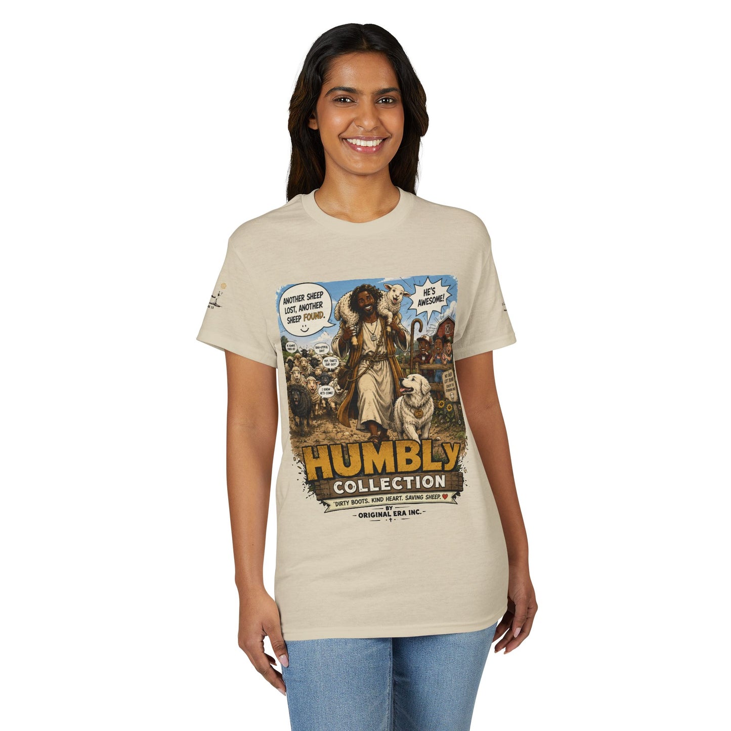 Lost & Found Sheep Graphic T-Shirt — “God Has My Back” Humble Collection