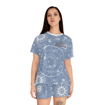 Zodiac Stars Women's Short Pajama Set — Astrology 'Sweet Dreams' Sleepwear