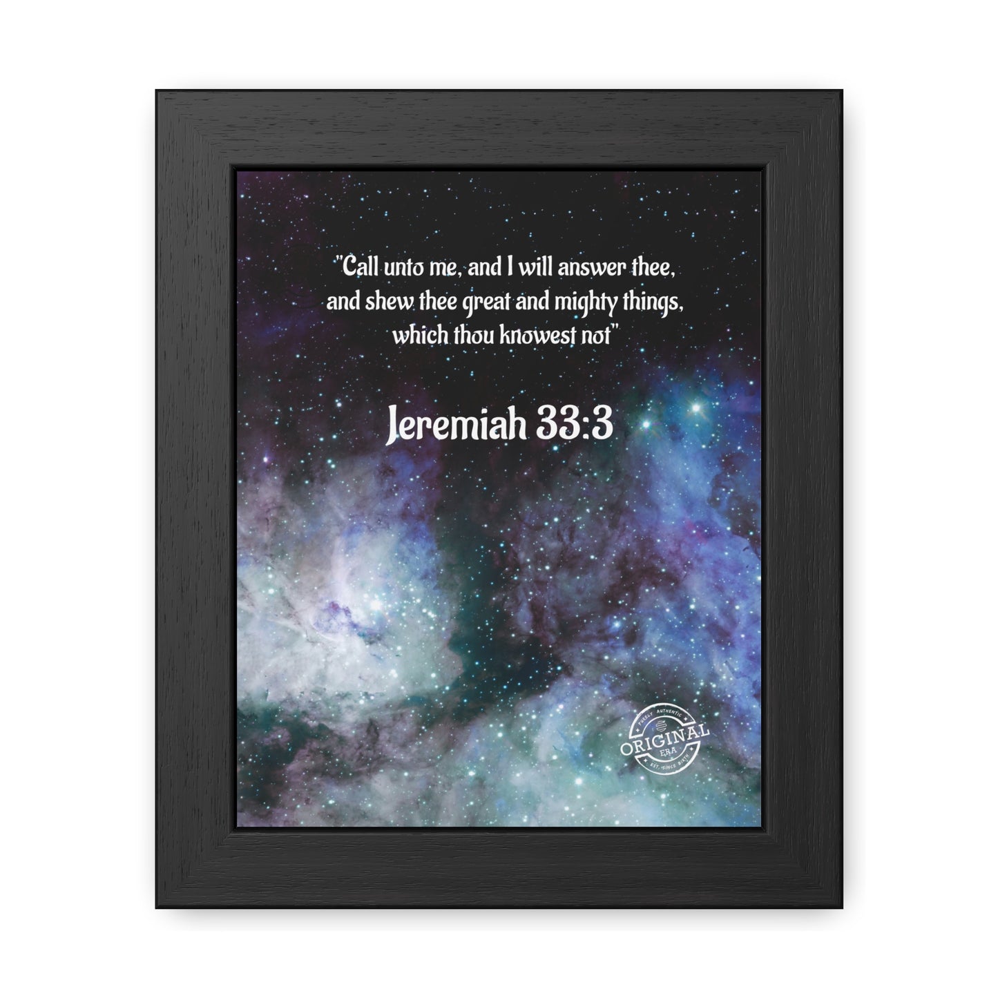 Jeremiah 33:3 Framed Poster — Inspirational Scripture Wall Art