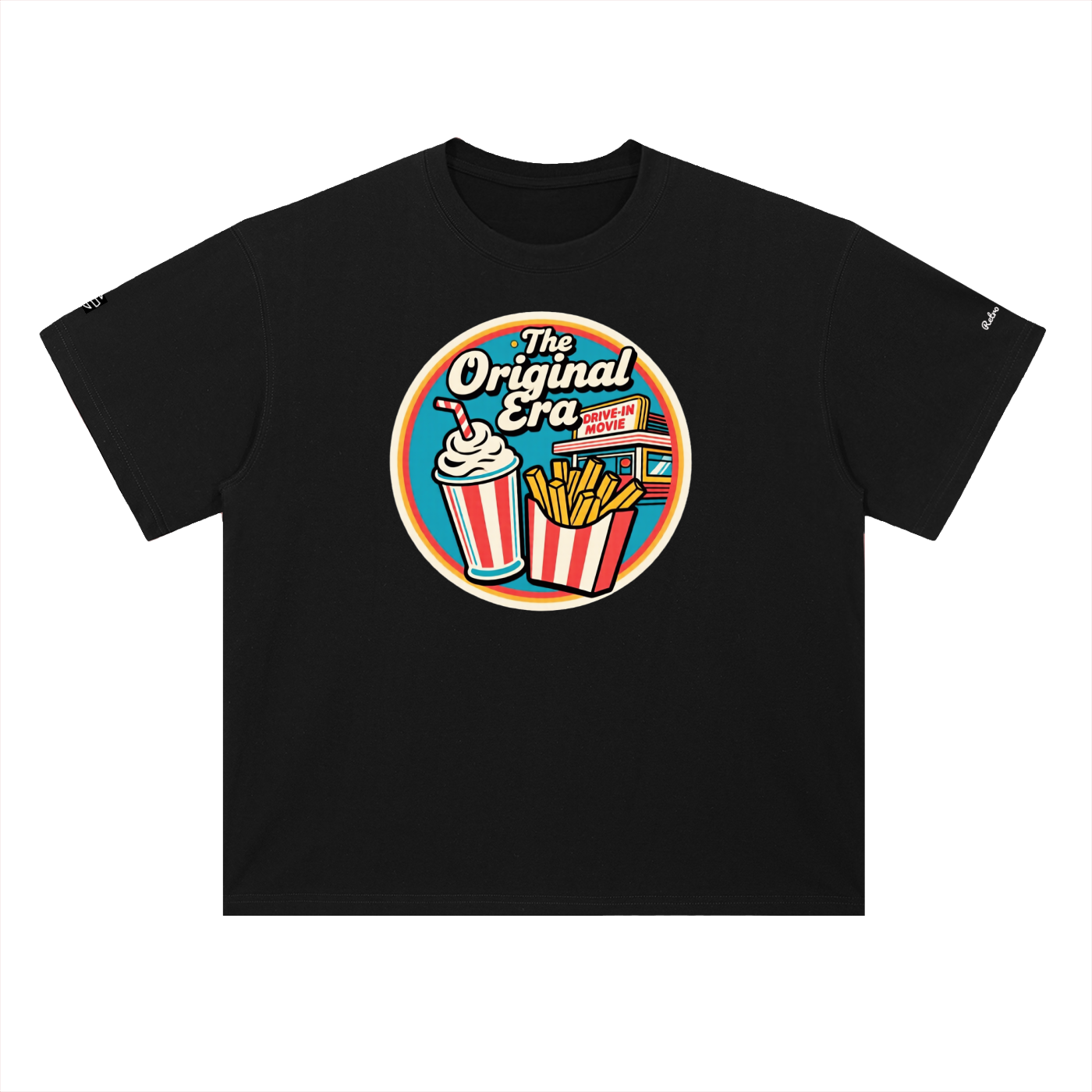 Retro Drive In Snack Bar Heavyweight Drop Shoulder Cotton T-Shirt