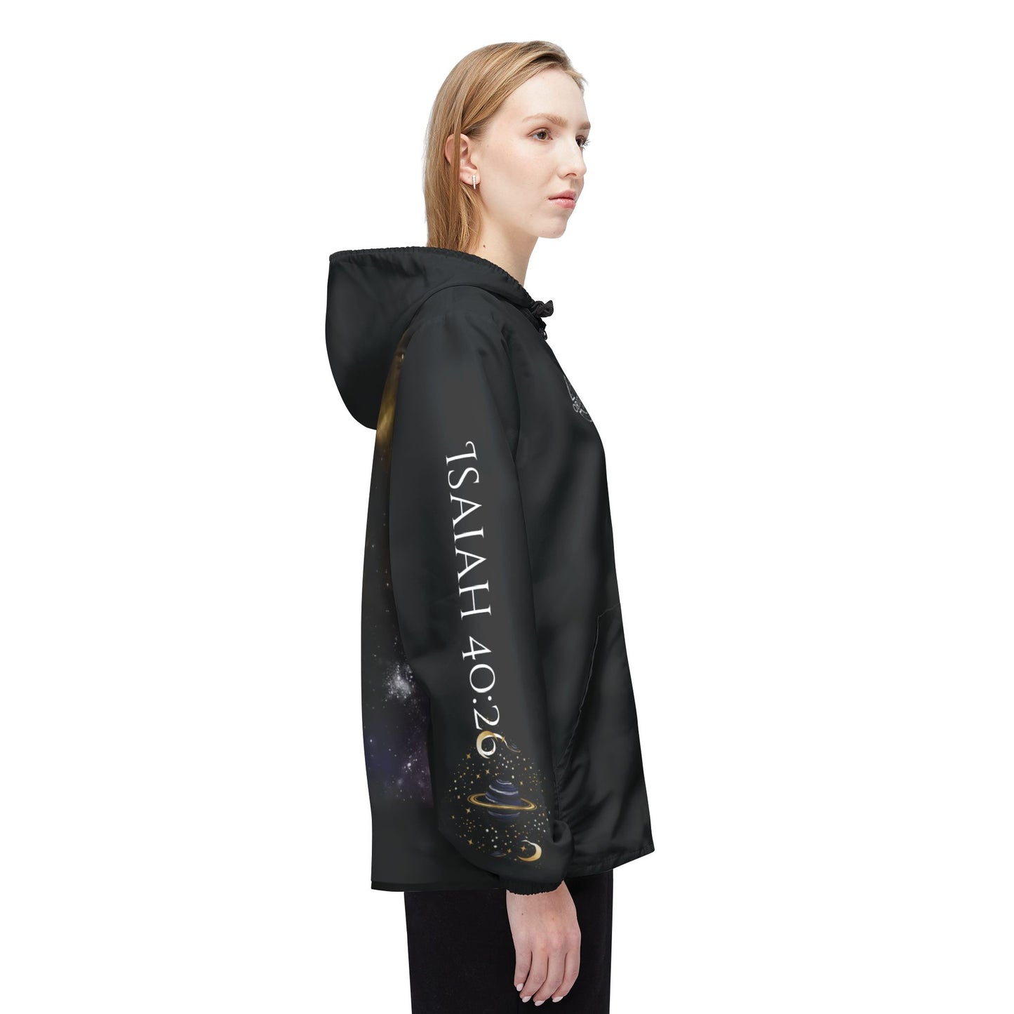 Seeker Space Windbreaker Jacket — Cosmic Galaxy Hooded Zip-Up