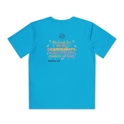Youth Competitor Tee — "Original Era Inc." Kids' Christian Scripture T-Shirt (Matthew 5:9)