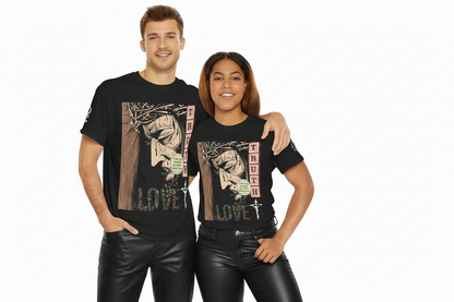 Christian Inspirational Tee, Unisex Heavy Cotton Shirt, Love and Truth Graphic T-Shirt, Faith-Based Apparel