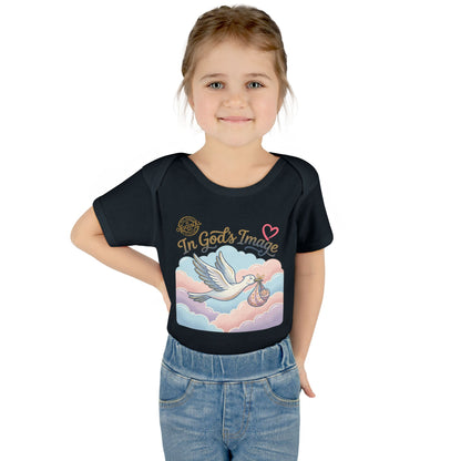 Infant Bodysuit — "In God's Image" Stork Baby Onesie