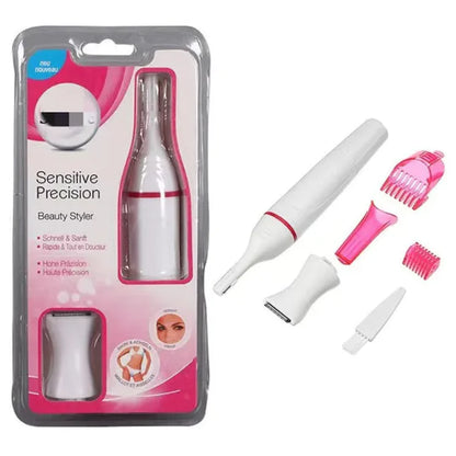 Portable Mini Electric Eyebrow Trimmer for Women, 5-in-1 Shaver, Battery Powered