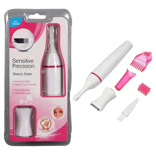Portable Mini Electric Eyebrow Trimmer for Women, 5-in-1 Shaver, Battery Powered