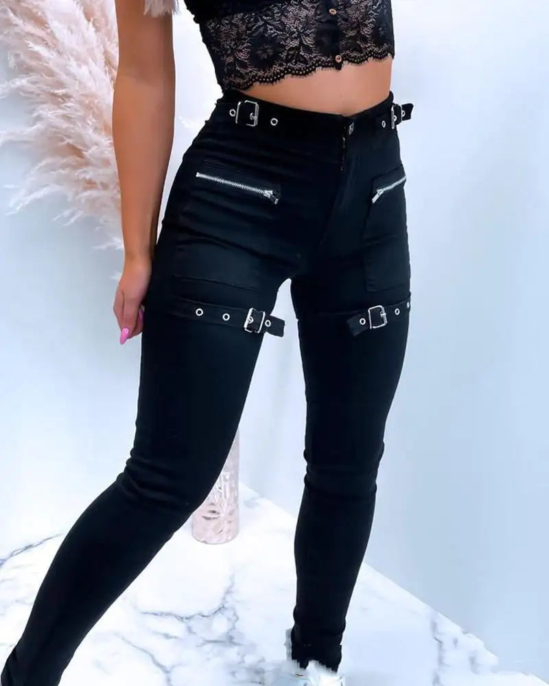 Women's Black Slim Trousers