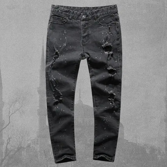Ripped Black Denim Jeans