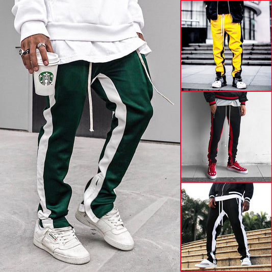 Trendy Scottish Plaid Zipper Cuff Casual Pants