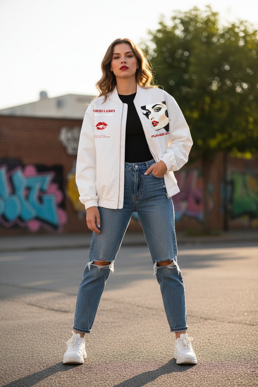 Stand Collar Bomber Jacket
