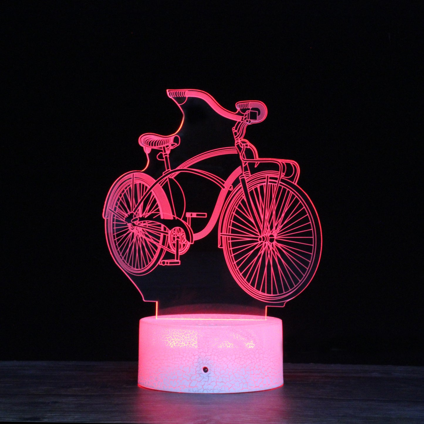 Creative RGB Remote Control 3D Bicycle LED Lamp