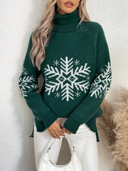 Women's High Collar Christmas Sweaters