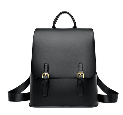 Stylish Casual Leather Backpack - Lightweight Design
