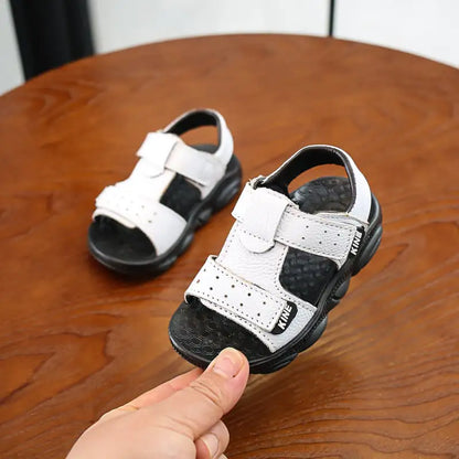 Children's Leather Beach Sandals - Breathable & Comfortable