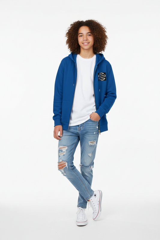 Youth Zipped Hoodie - Black Heavy Blend Kids' Full-Zip Hooded Sweatshirt