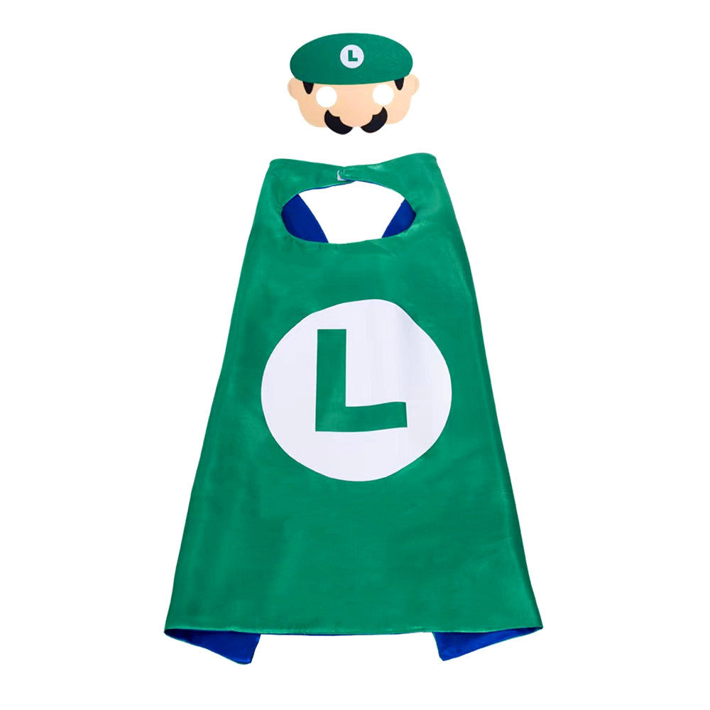 Mario Brothers Superhero Cape Costume for Kids