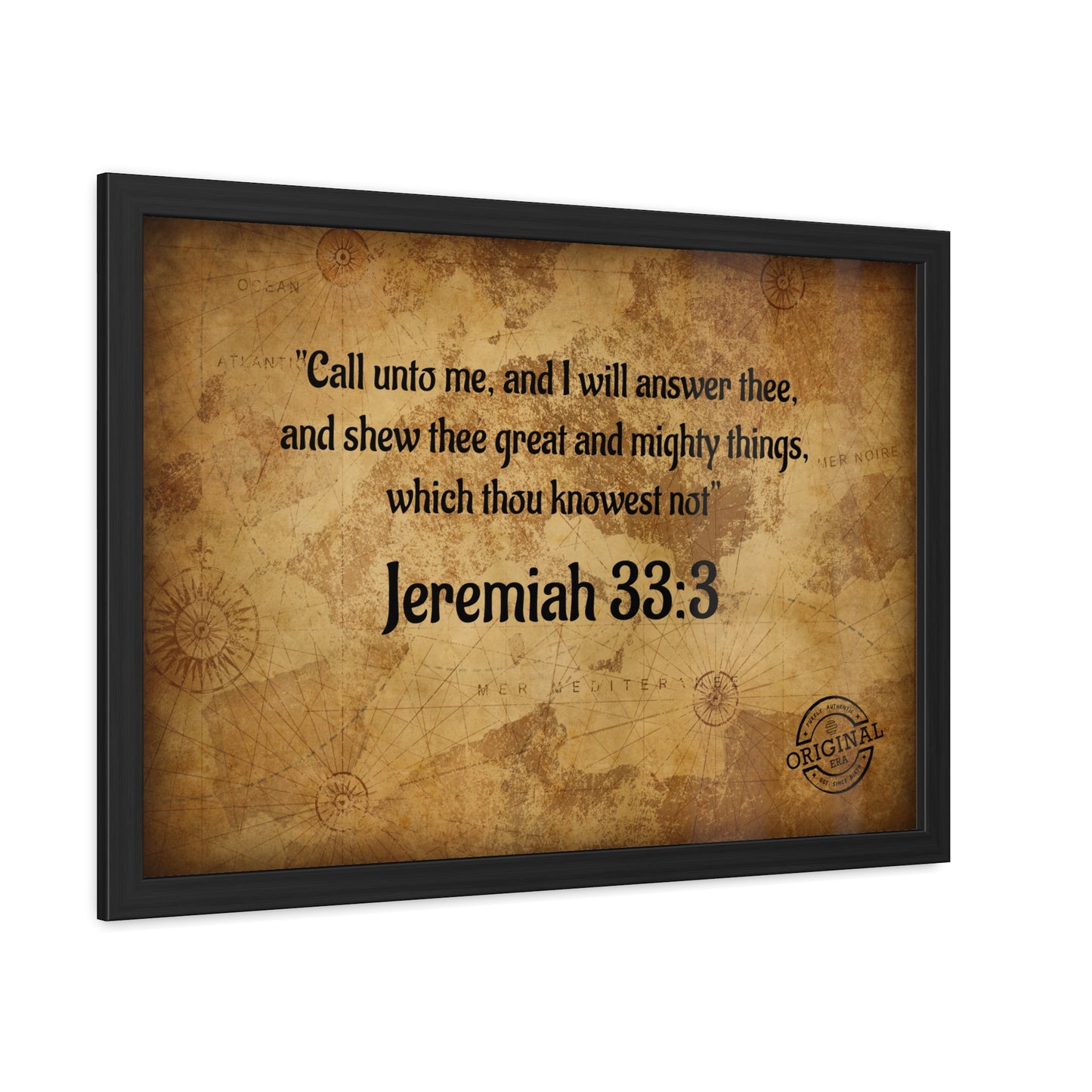 Jeremiah 33:3 Framed Poster — Inspirational Scripture Wall Art