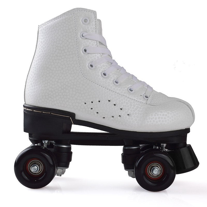 Classic Solic Coloured LED Quad Roller Skates