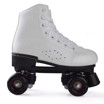Classic Solic Coloured LED Quad Roller Skates