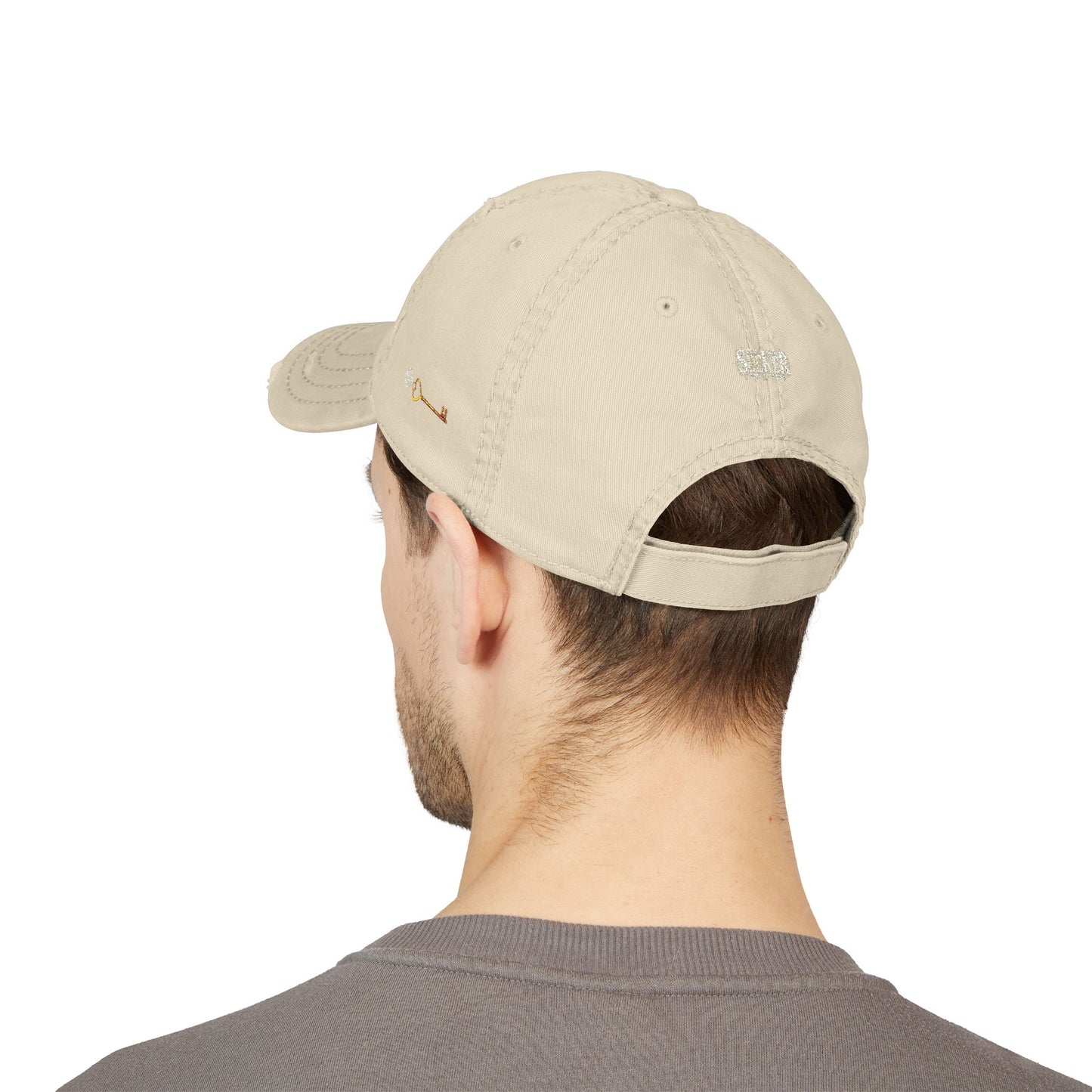 Seeker Embroidered Distressed Dad Hat — Vintage Faith Baseball Cap