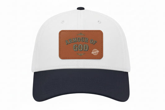 Leather Patch Baseball Cap — "Armour of God" Christian Trucker Hat