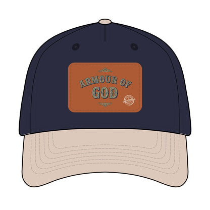 Leather Patch Baseball Cap — "Armour of God" Christian Trucker Hat