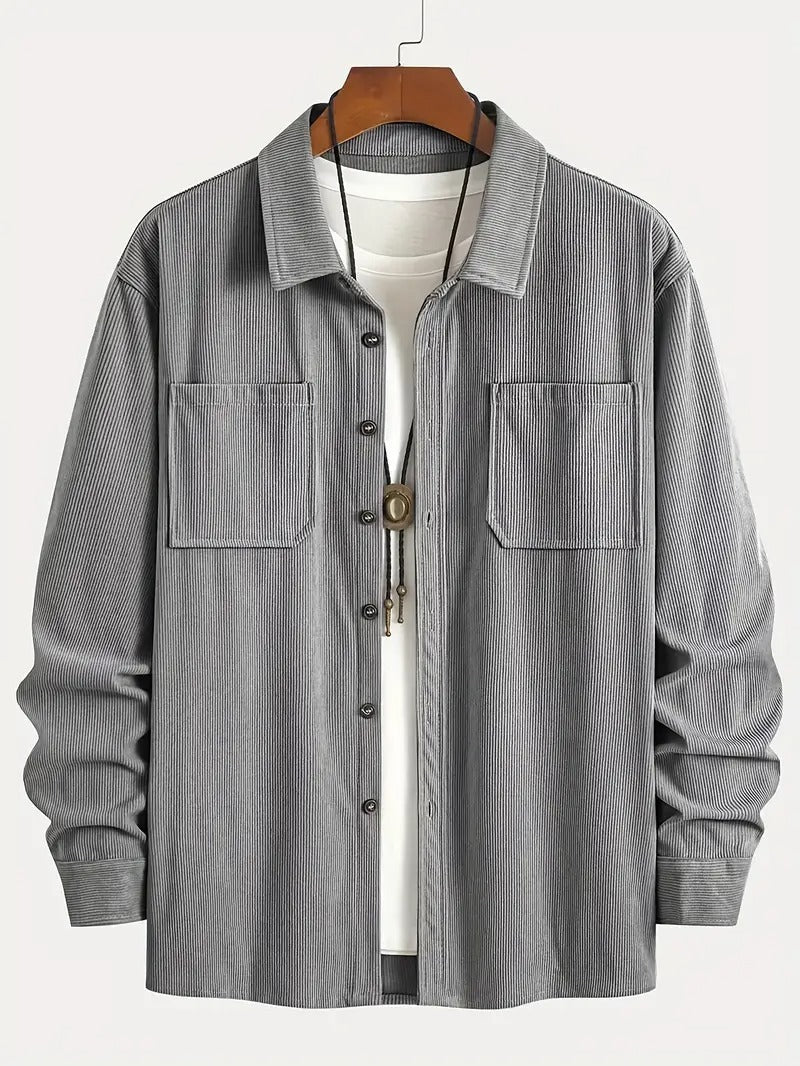 Men Spring Button Jacket Coat