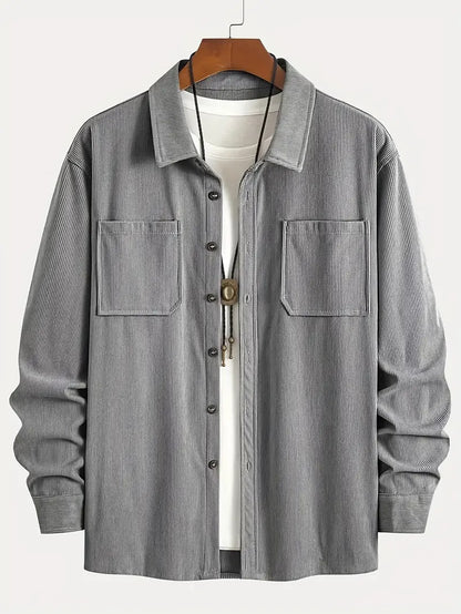 Men Spring Button Jacket Coat