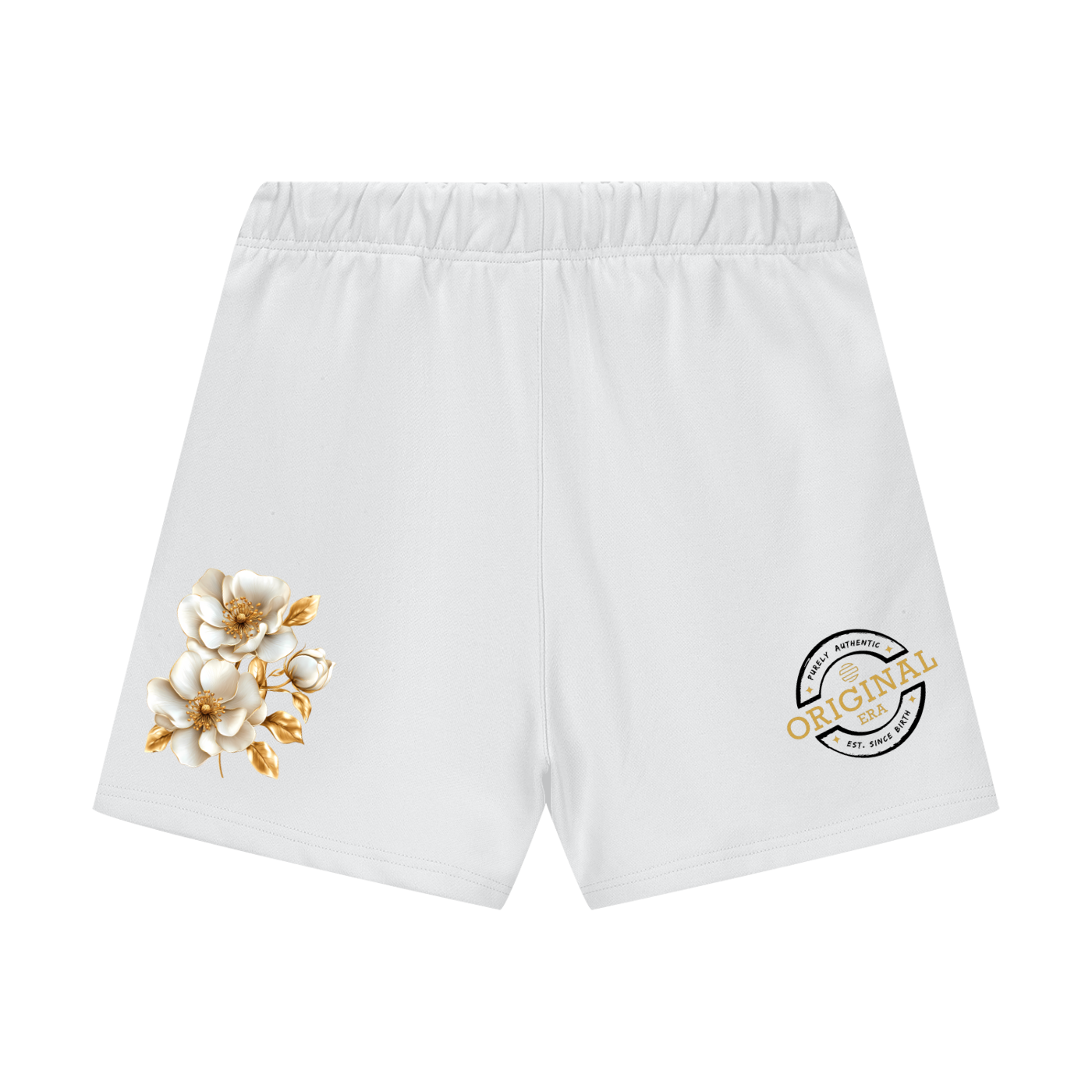 Unisex Floral Heavyweight Fleece Loose Fit Shorts