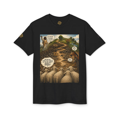 Sheep In the Wild Graphic T-Shirt — "God Has My Back" Faith Tee