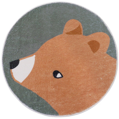 Adorable Kids' Cartoon Play Rug, Machine Washable