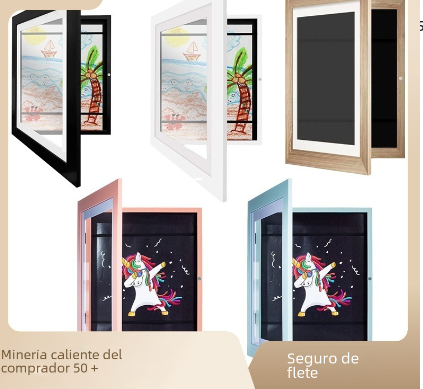 Kids' Art Display Frame with Storage Box