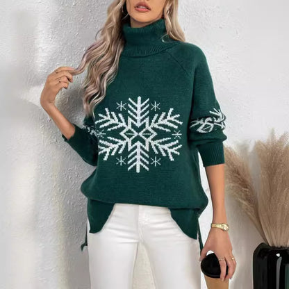 Women's High Collar Christmas Sweaters