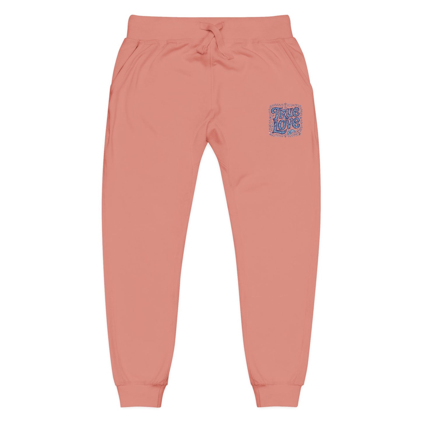 Embroidered 'True Love' Fleece Sweatpants