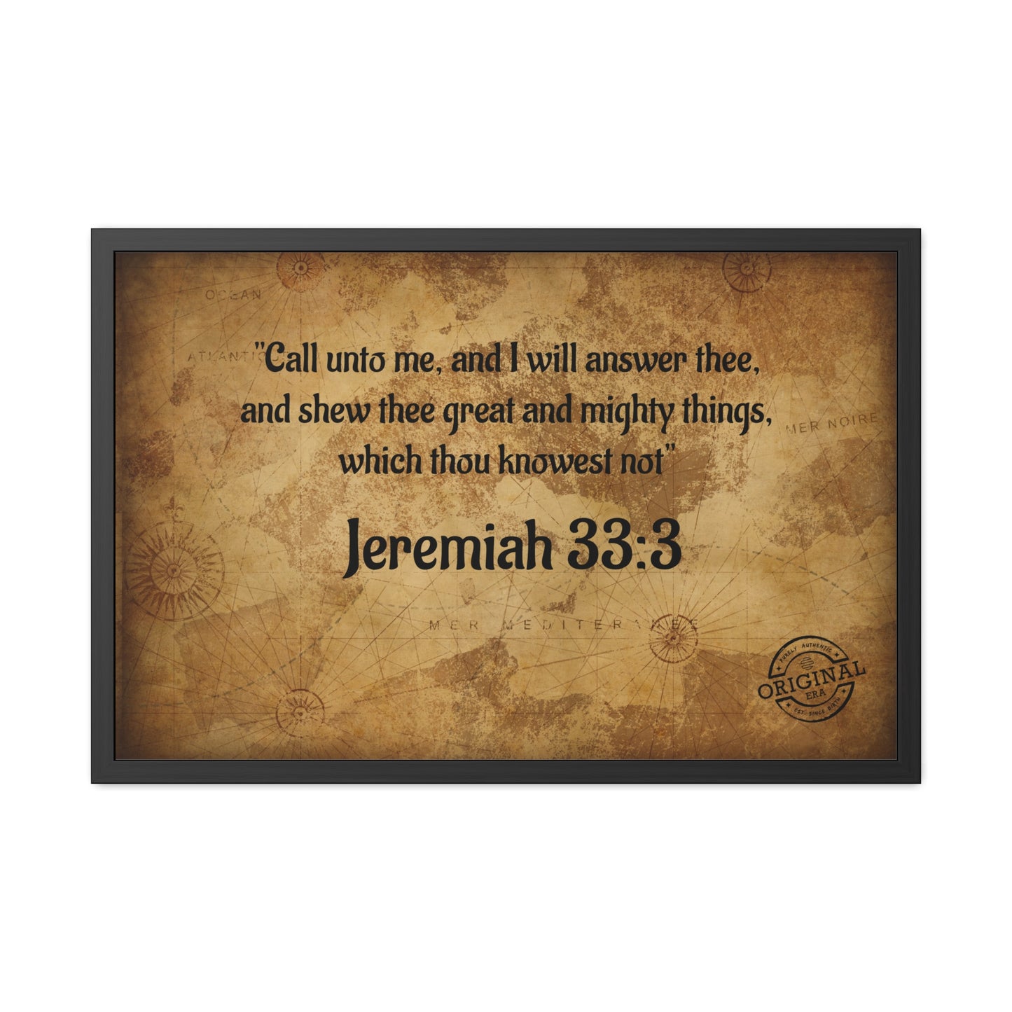Jeremiah 33:3 Framed Poster — Inspirational Scripture Wall Art