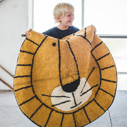 Adorable Kids' Cartoon Play Rug, Machine Washable