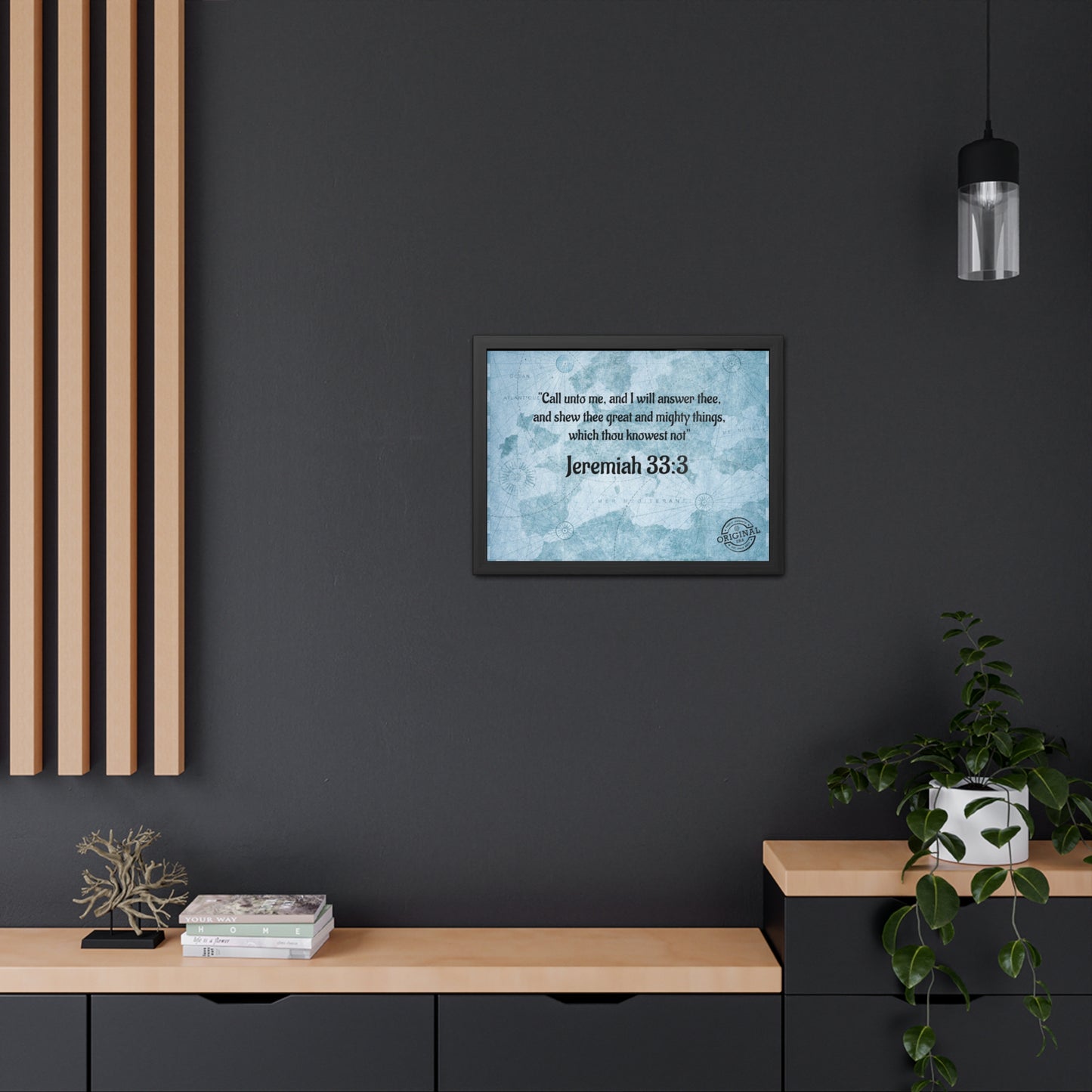 Jeremiah 33:3 Framed Poster — Inspirational Scripture Wall Art
