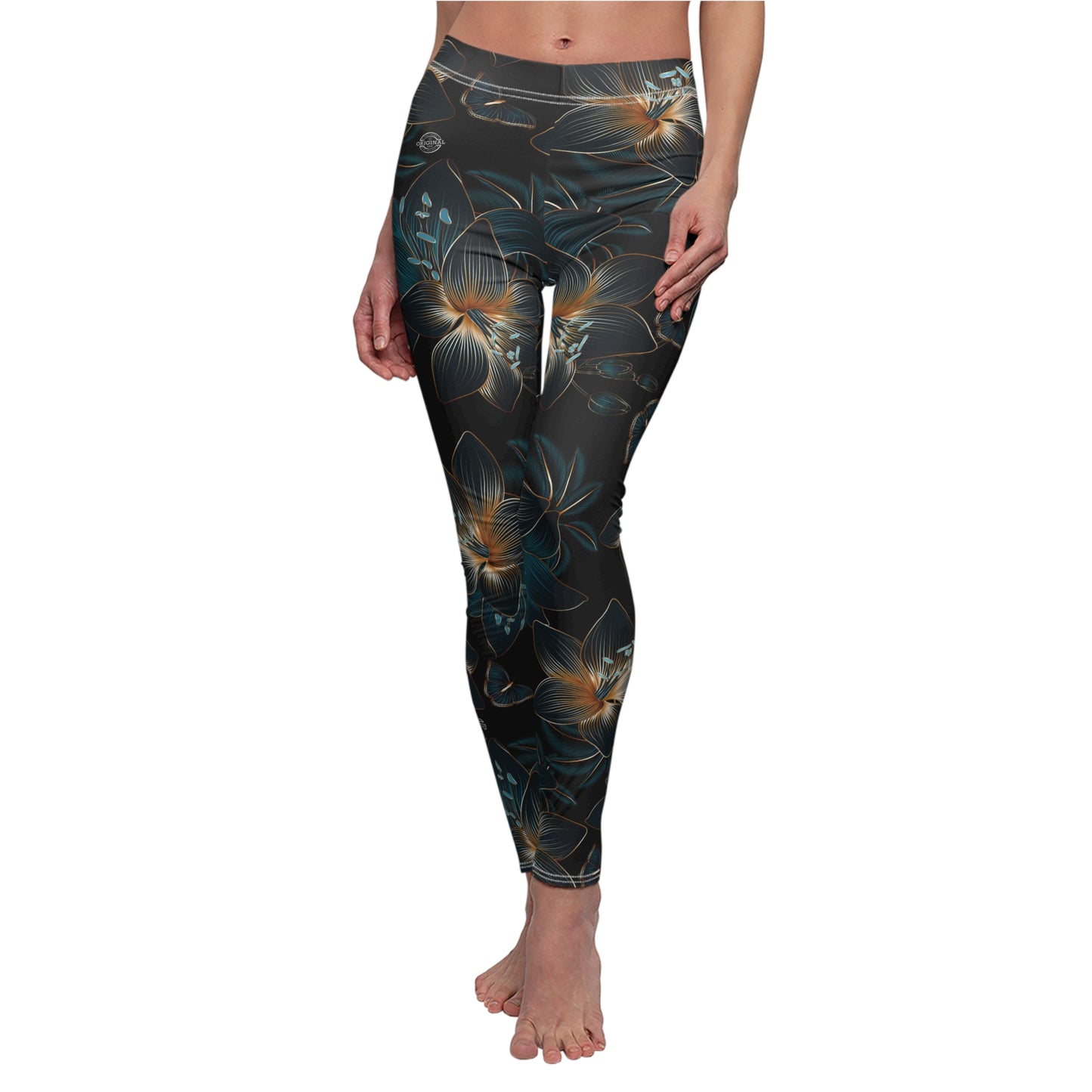 Floral Night Bloom Women's Leggings — All-Over Print