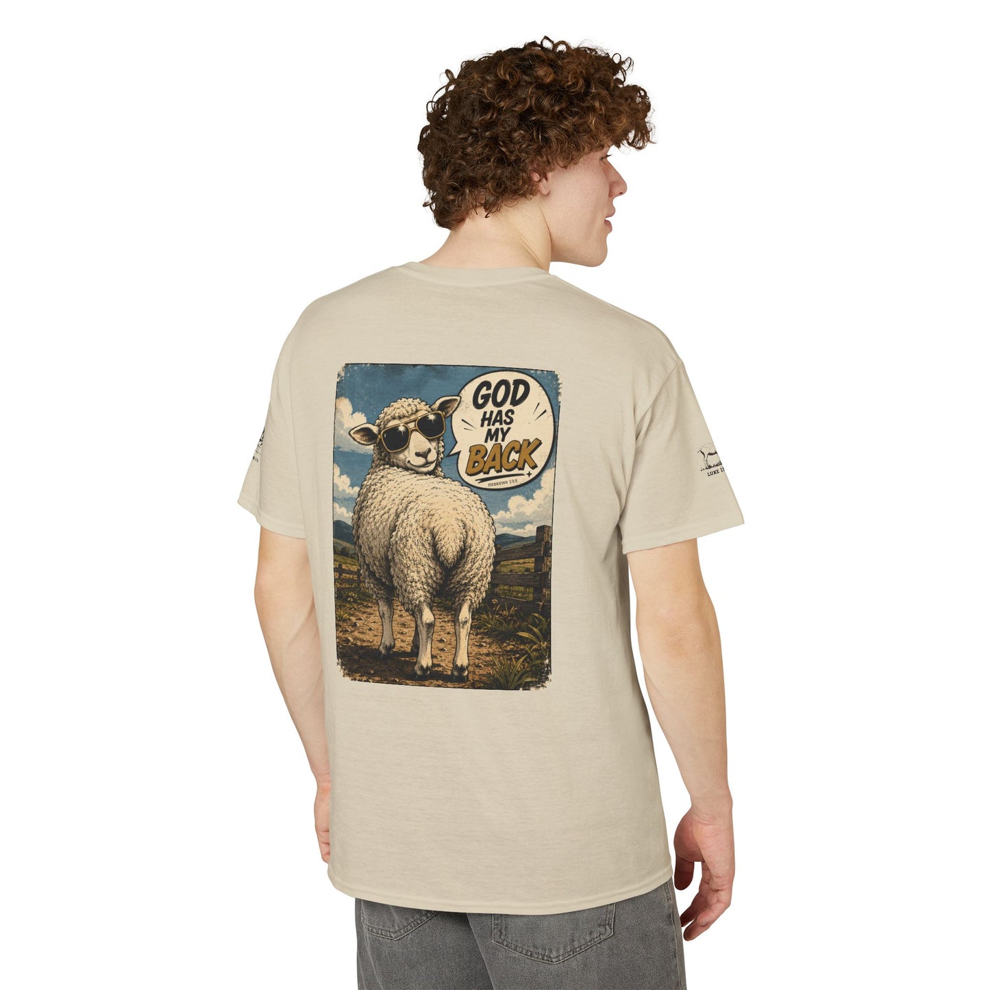 Lost & Found Sheep Graphic T-Shirt — “God Has My Back” Humble Collection