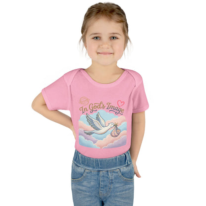 Infant Bodysuit — "In God's Image" Stork Baby Onesie