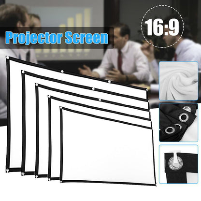 Foldable Movie Projector Screen 16 To 9  HD Home Theater (60" 72" 84" 100" 120" 150")