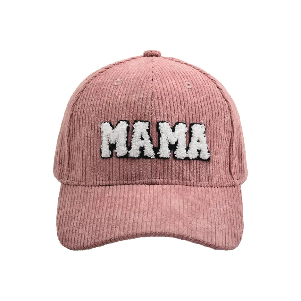 Embroidered Corduroy Baseball Cap for Parents and Kids