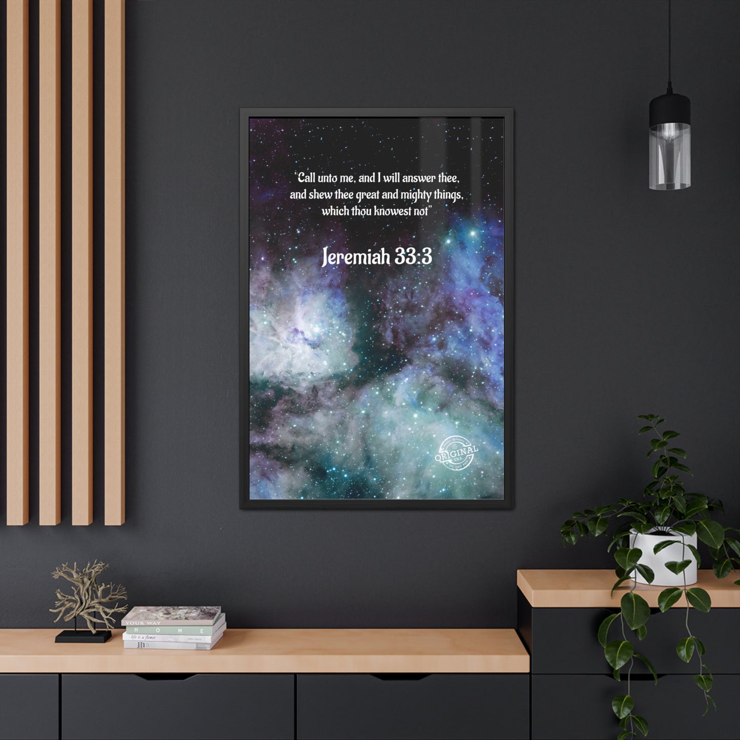 Jeremiah 33:3 Framed Poster — Inspirational Scripture Wall Art