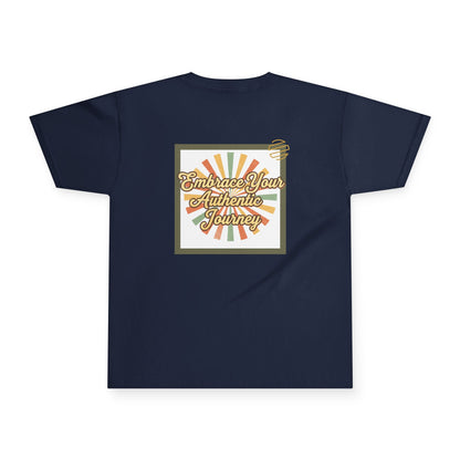 Youth Tee — "Embrace Your Authentic Journey" Retro Graphic